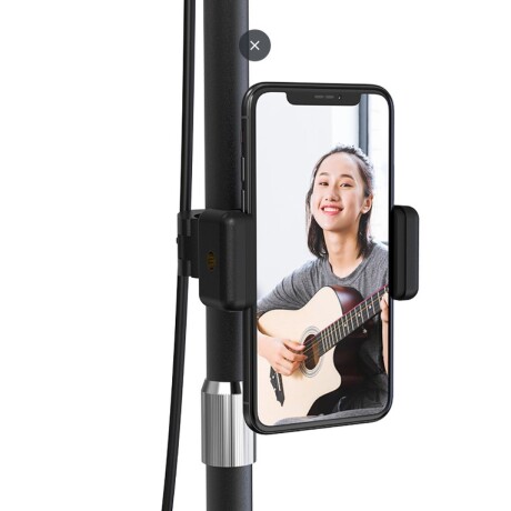 Aro de luz led 8' 40cm live streaming stand with ring light f-537a Black