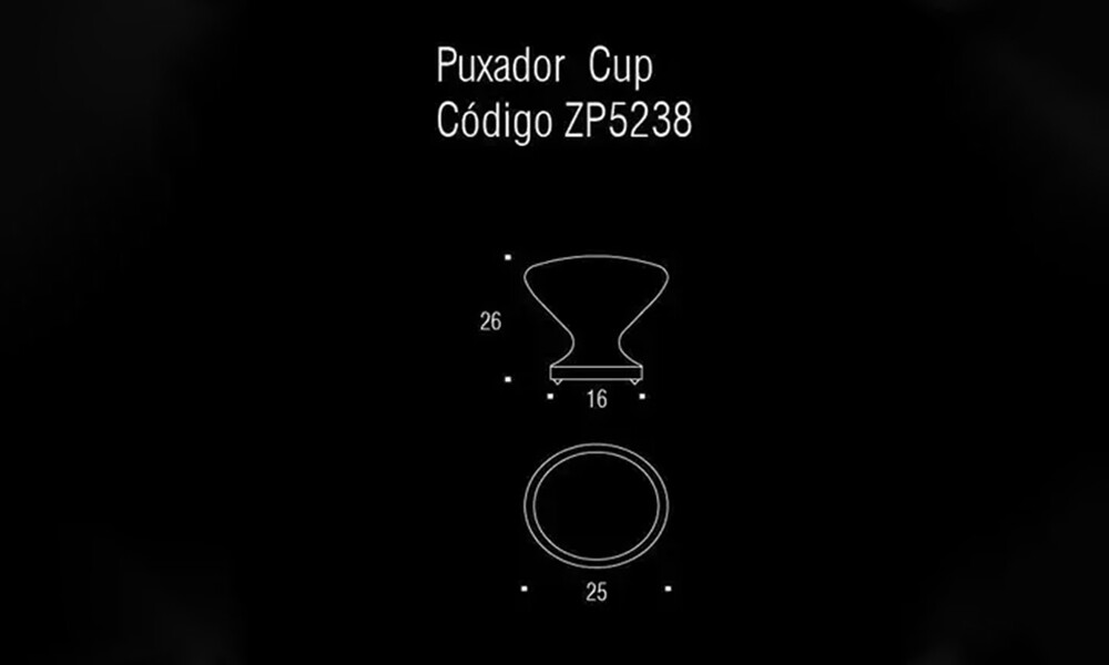Tirador Cup ZP5238.B00 Tirador Cup Zp5238.b00
