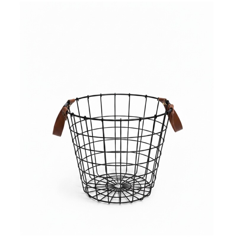 CESTA METAL NEGRO GDE Unica