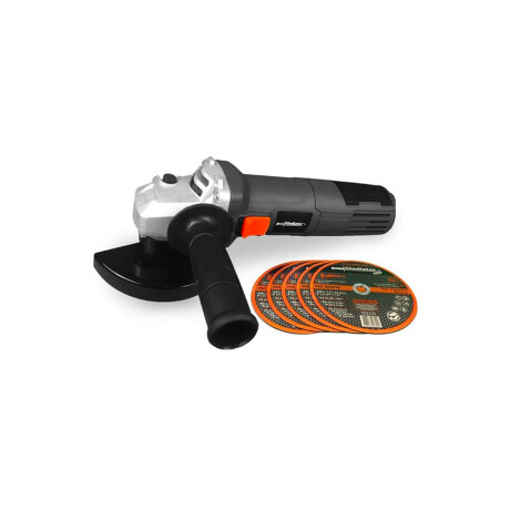 Amoladora Angular Gladiator incluye 5 discos Negro/Plateado