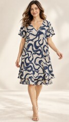VESTIDO LUAN ESTAMPADO BEIGE-AZUL