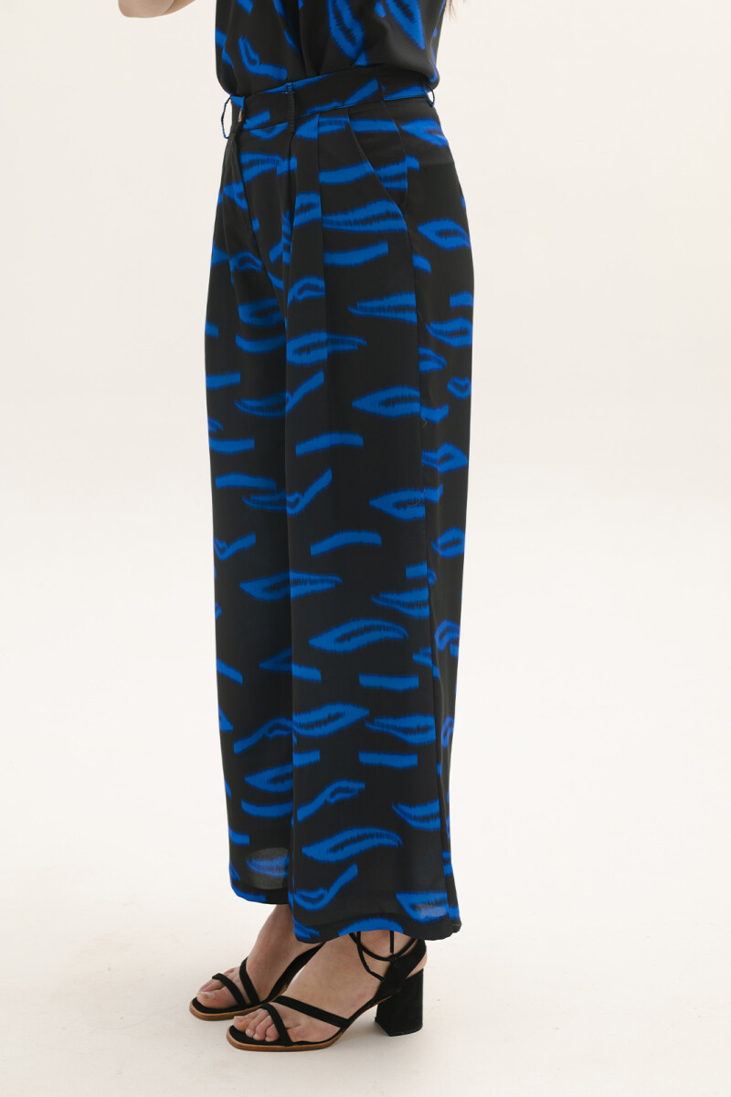 PANTALON PRINT AZUL