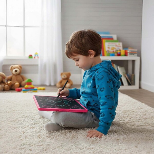 Pizarra Mágica Tableta Dibujar Infantil 16'' Pulgadas Lapiz Color Rosado