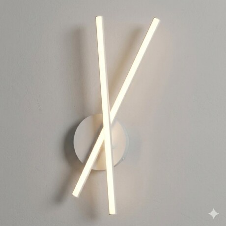 Aplique Led Diseño Doble Varal cruzado 12W Luz cálida BLANCO