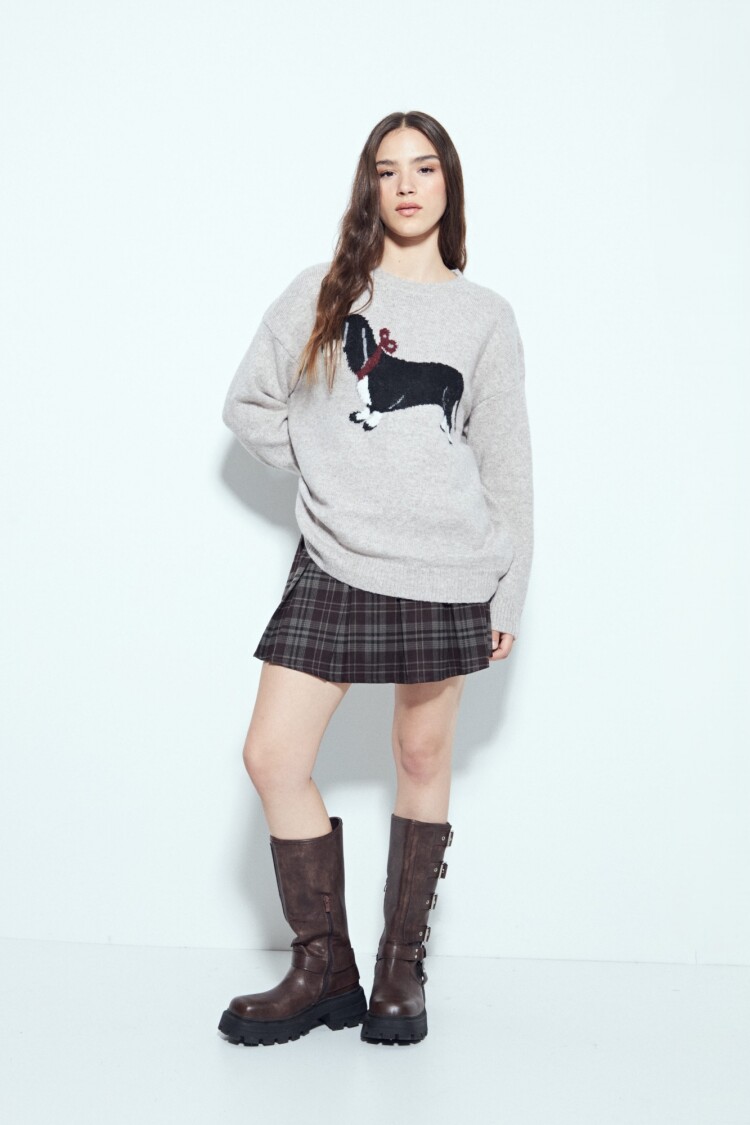 SWEATER STEF Beige Melange