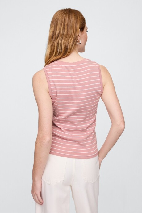 Musculosa A Rayas Mujer Antique Pink