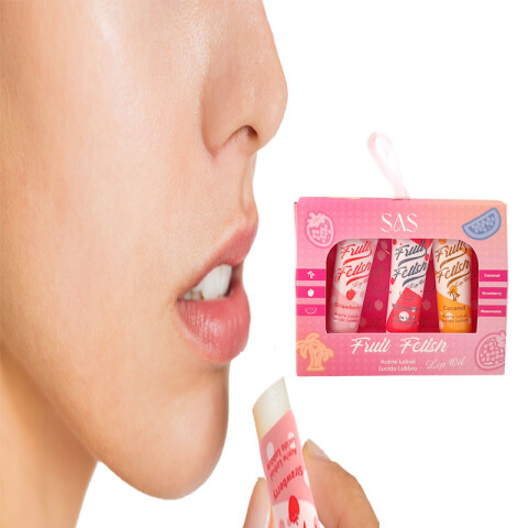 Set de brillos labiales 3 fragancias Set De Brillos Labiales 3 Fragancias