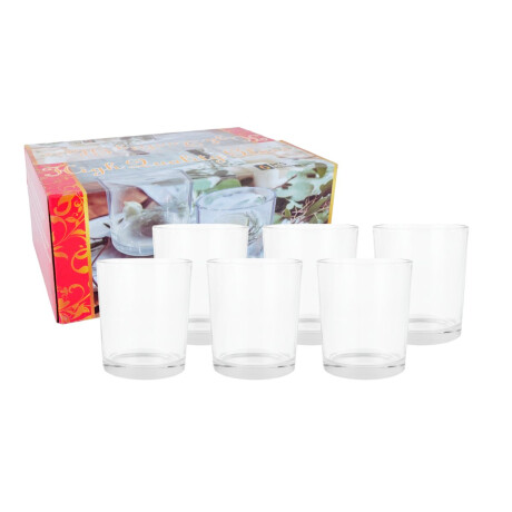 Set de 6 vasos de vidrio Set de 6 vasos de vidrio