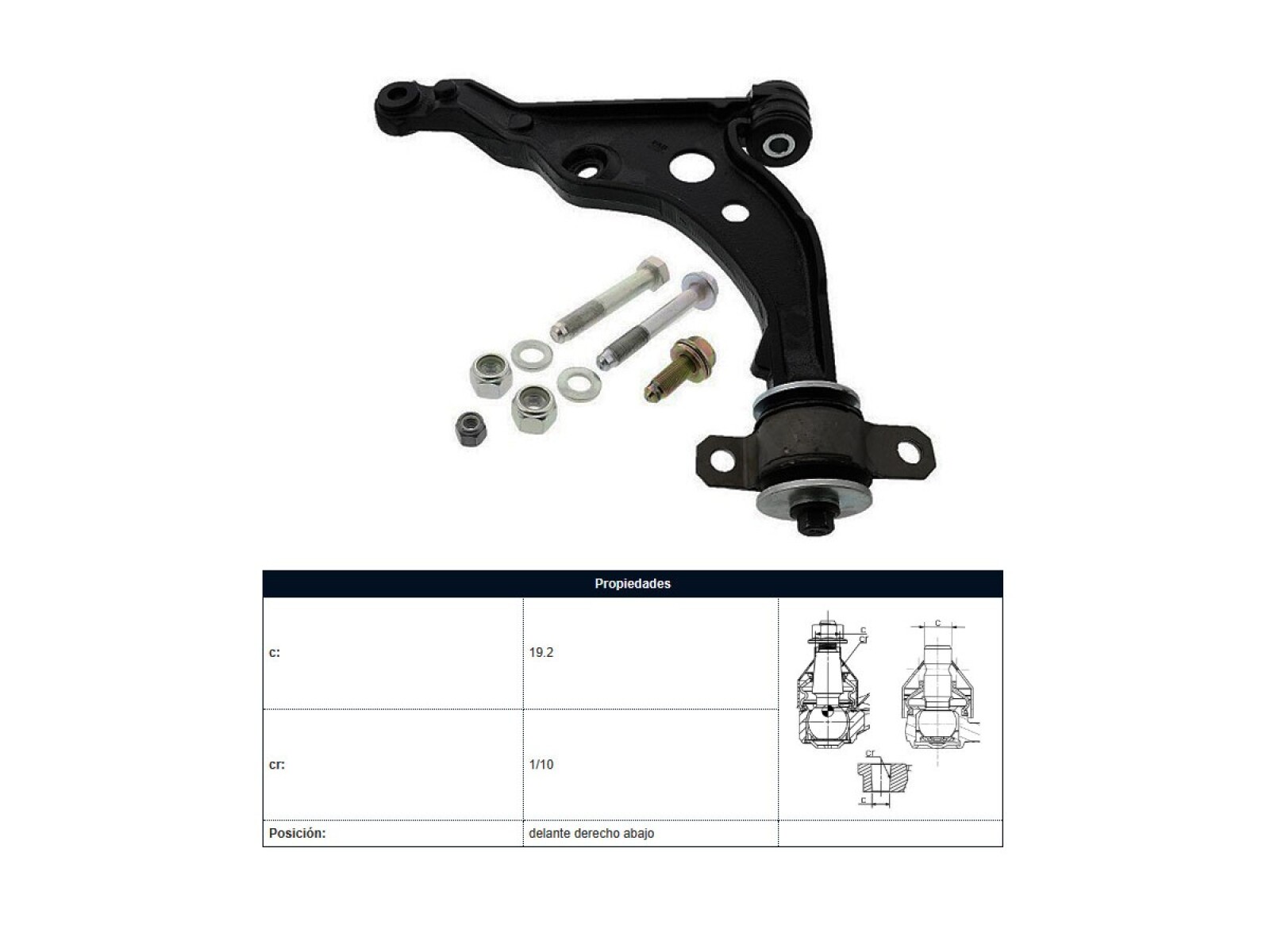 Parilla De Suspension Delantera Fiat Ducato, Peug Boxer 93-05 Der 