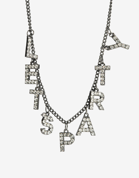 Collares Cortos Strass Collar Corto Let´s Party - Plateado Hematite