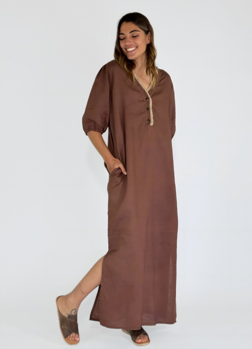 VESTIDO ISADORA - CHOCOLATE 