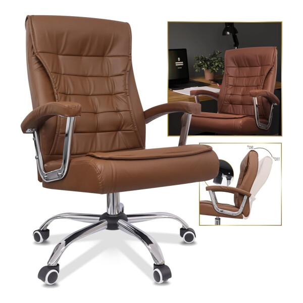 Sillón Ejecutivo Cuerina Reclinable SILLON EJECUTIVO CUERINA MARRON