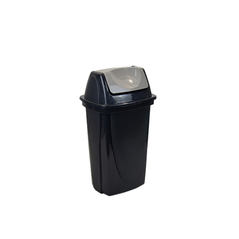 Tarro de residuos con tapa vaivén 14 lts Ecoblack NEGRO