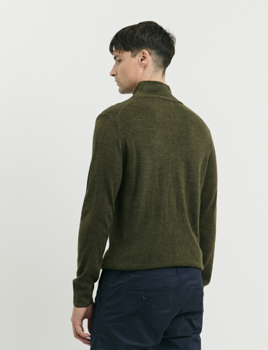 470415 REMERA HARRINGTON LABEL Verde Melange