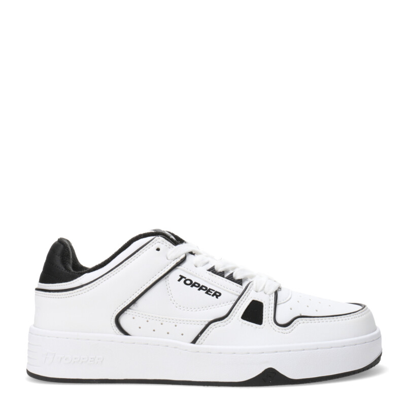 Championes Unisex Topper Araka Low Blanco - Negro