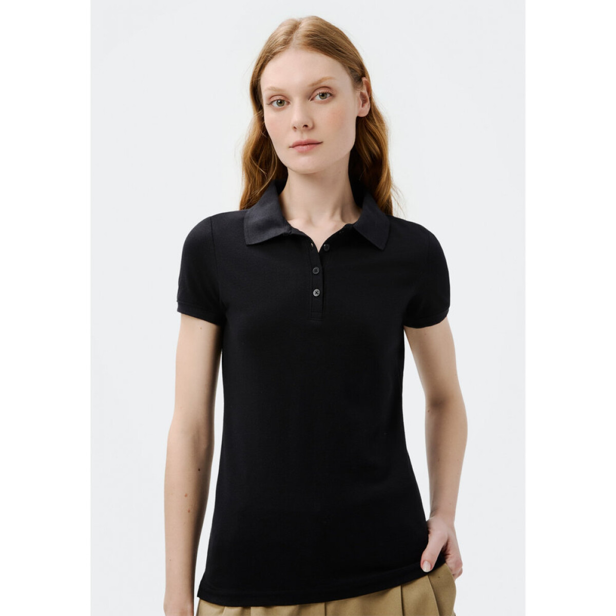 CAMISA POLO MM FEM - PRETO ESCURO 