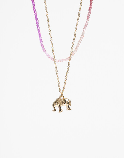 Collares Cortos Lucky charm Collar Corto Elefante Lucky - Combinacion Multicolor