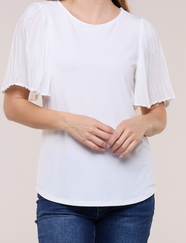 Blusa Manga Plisada CRUDO
