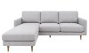 Sofá con Chaise PRADA Light Grey Tela Rústica