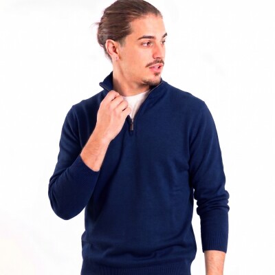 Remera Algodon Premium Navy