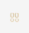 Aros Argollas Set Metal Dorado