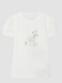 Camiseta Con Mangas Abullonadas White Alyssum