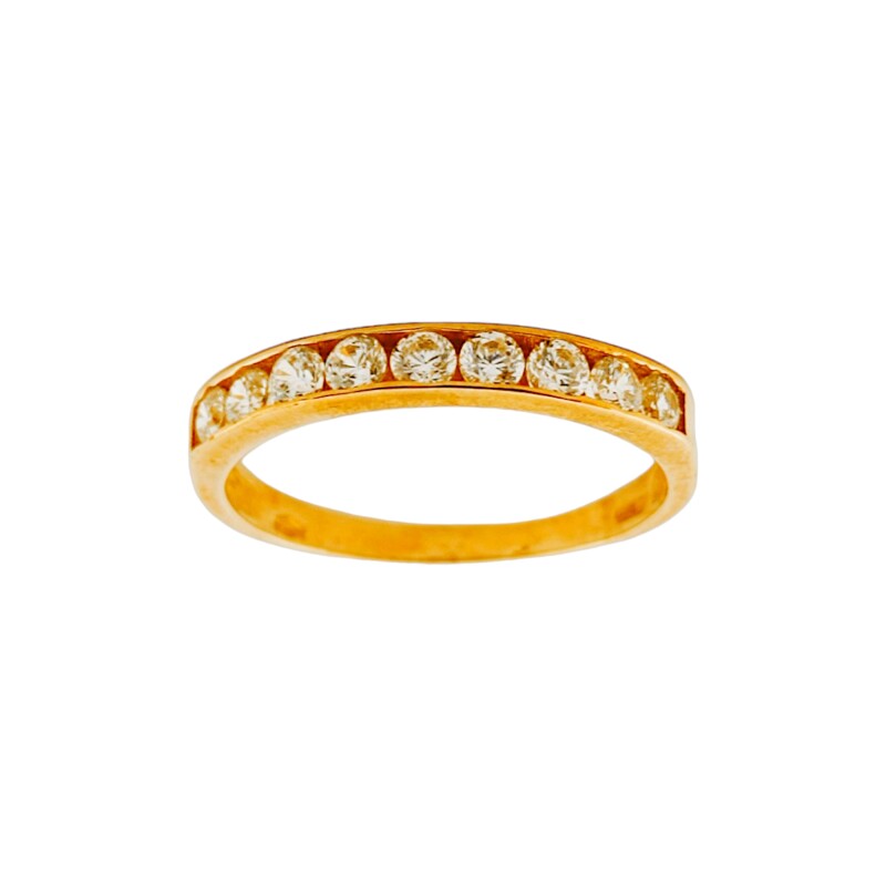 Anillo-Oro bajo-Piedra zirconia-AN8013 conpiedra