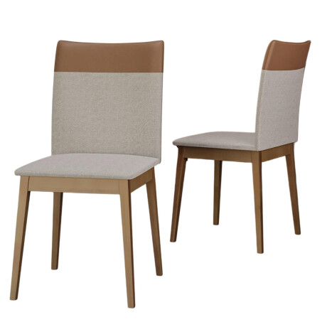 Silla Cristal Moderna Con Patas De Madera Natural color PALHA