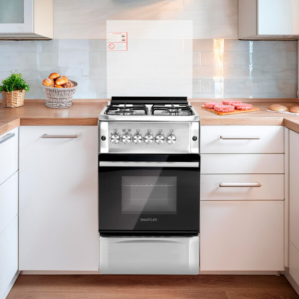 Cocina A Gas Smartlife Sl-ks5055g COCINA SMARTLIFE GAS INOX KS5055G