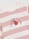 Sudadera De Rayas Con Print Blanco
