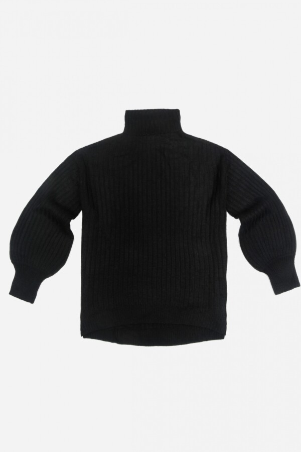 Sweater mangas abuchonadas negro