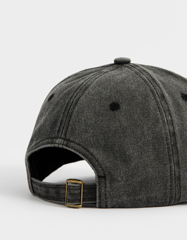 Caps Denim Gorra Denim Efecto Rotura - Negro