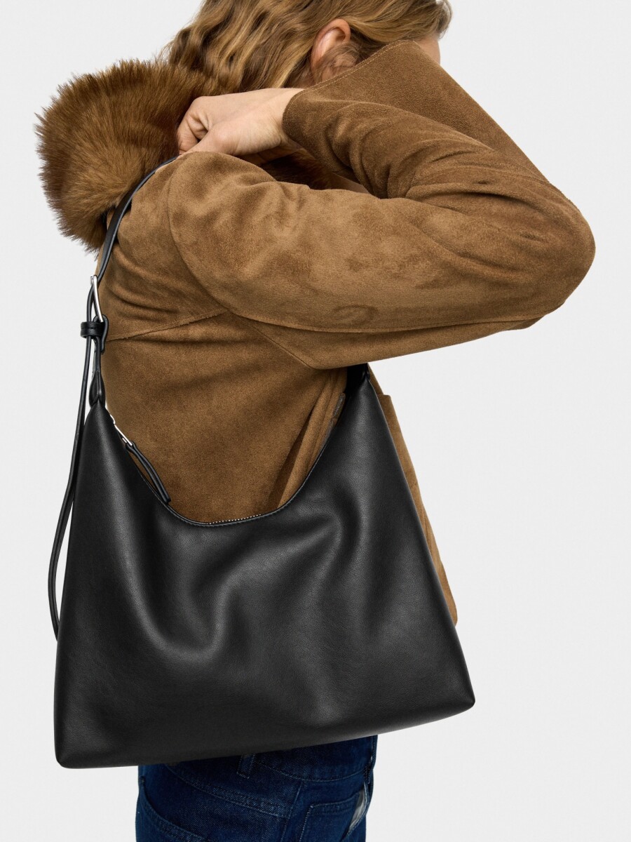 Bolso De Hombro Hobo negro