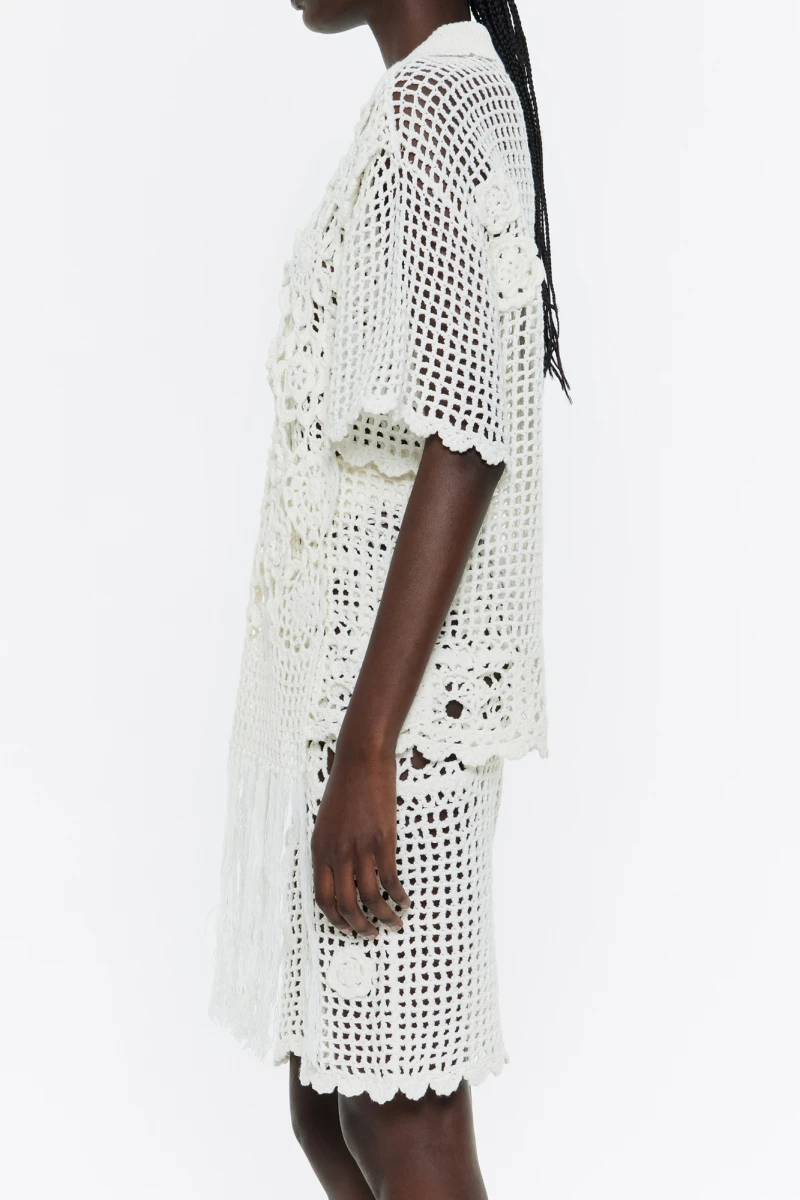 CAMISA CROCHET Blanco
