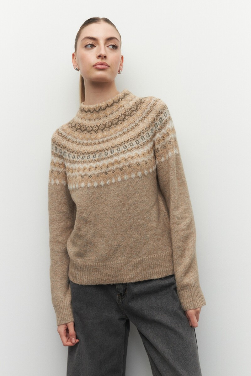 POLERA SUR Beige Melange