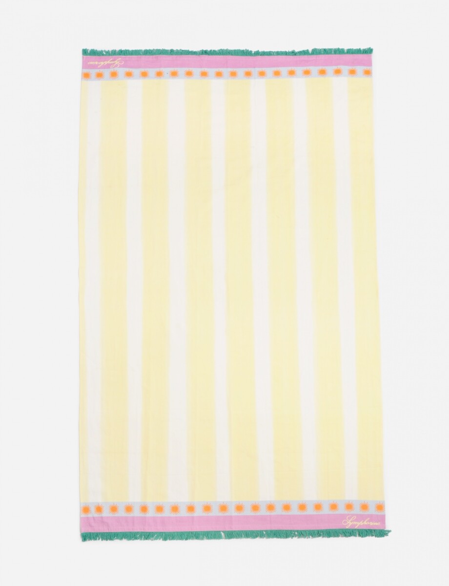 PREVENTA Pareo rayado - amarillo 