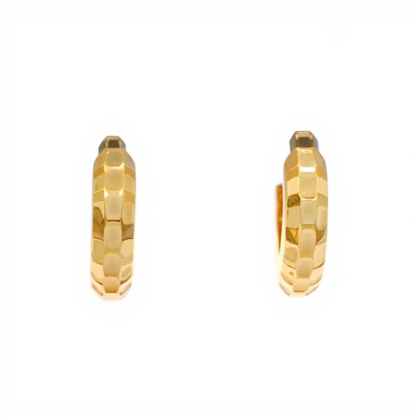 Caravanas aros de oro martillados- Oro bajo - Sin piedra- CA8105 sinpiedra