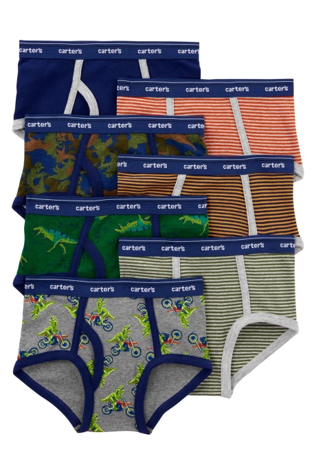 Pack siete calzoncillos slip de algodón, estampados Pack siete calzoncillos slip de algodón, estampados