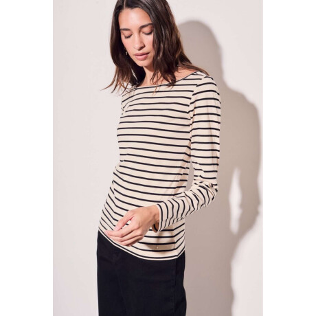 Remera Algodón Elastno Nácar