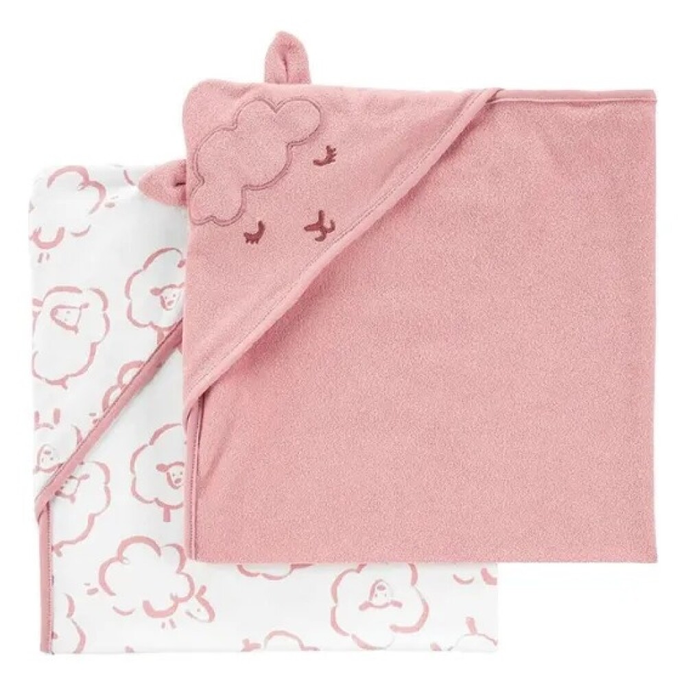 Set x2 toallas carters rosa