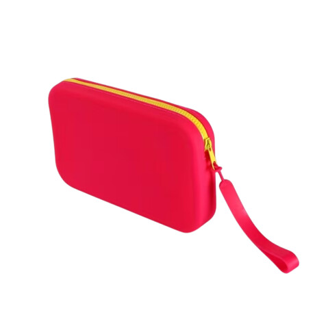 Neceser de silicona con cierre - 21x12x3cm Rojo
