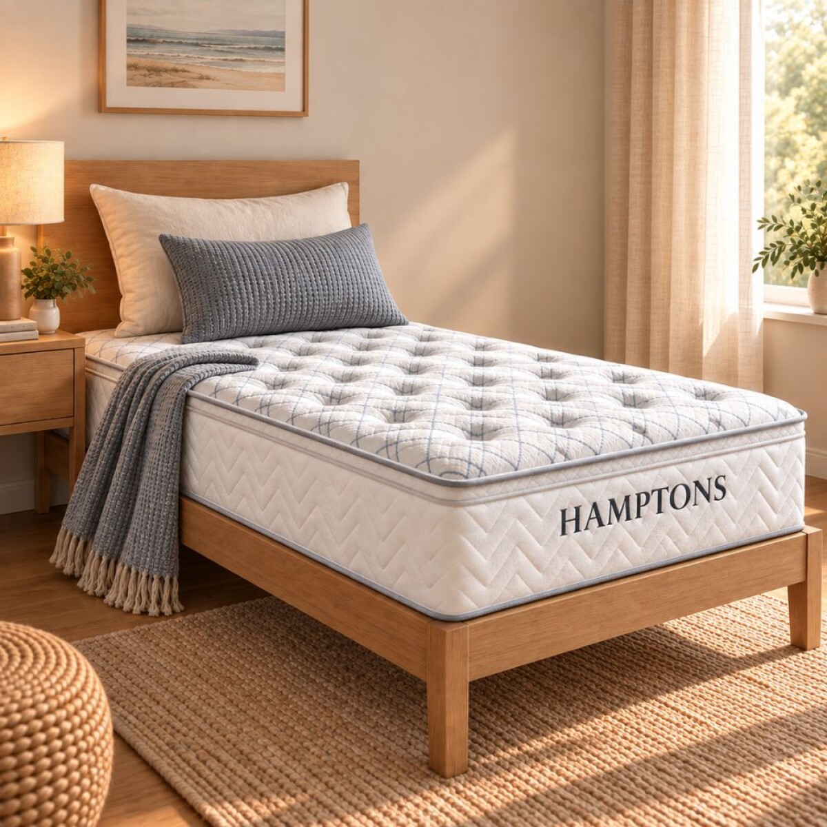 Colchon de resortes 1 plaza HAMPTONS Rhenium 
