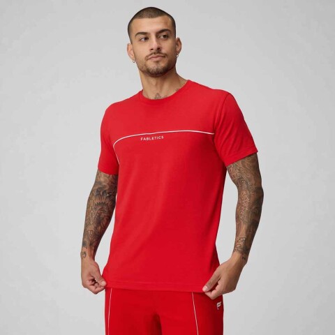 Short The 24-7 Tee Dna Stripe Hombre Heated Red/classic White