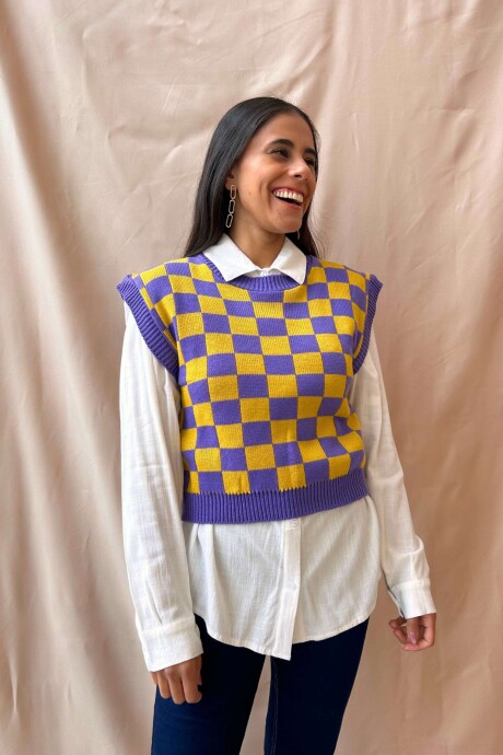 Chaleco Tatu Violeta y Amarillo