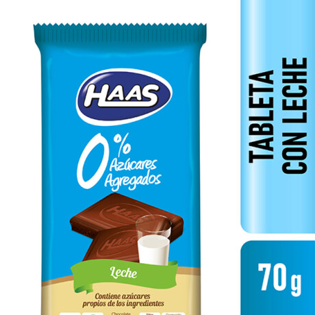 Chocolate Sin Azúcar 70 g Haas Con leche