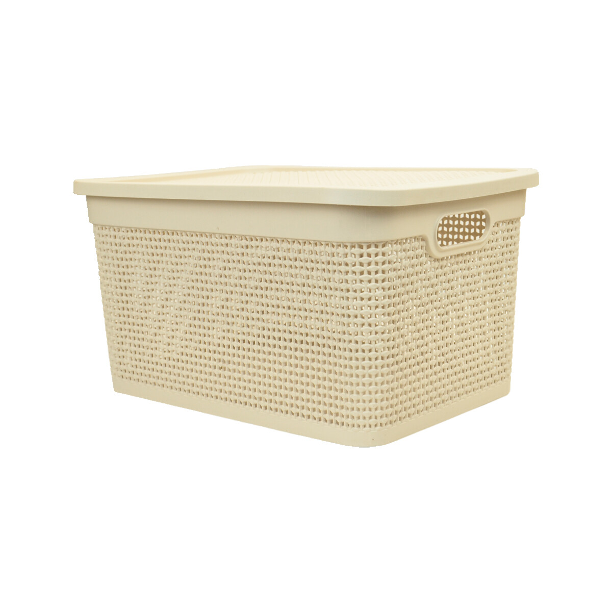 Caja simil ratán 25 lts - BEIGE 