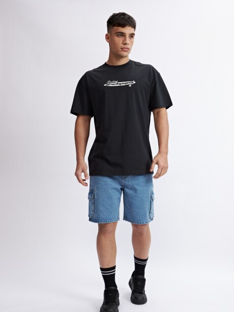 REMERA PUSHING NEGRO
