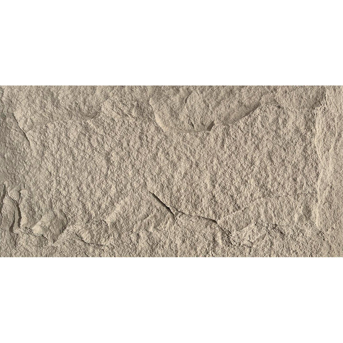 Revestimiento Para Exterior De Poliuretano Imitación Piedra Cement Gray / Placa De 120x60 Cm 