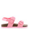 Sandalia de Niña Mini Miss Carol BUCKY con hebillas y velcro Rosado