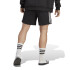 Short de Hombre Adidas Essentials French Terry 3 Tiras Negro - Blanco